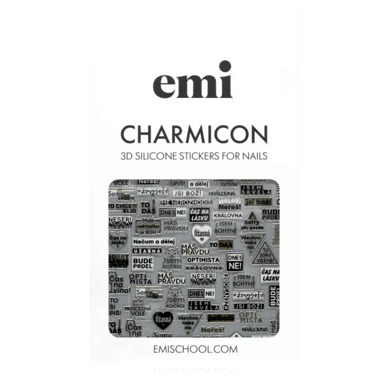 emi emi Charmicon Czech 3 Αυτοκόλλητα νυχιών 3D 1 τμχ