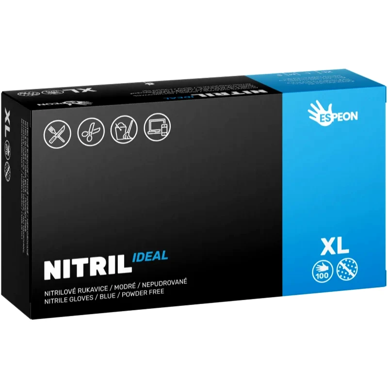 Espeon Espeon Nitril Ideal Blue γάντια νιτριλίου χωρίς πούδρα μέγεθος XL 100 τμχ
