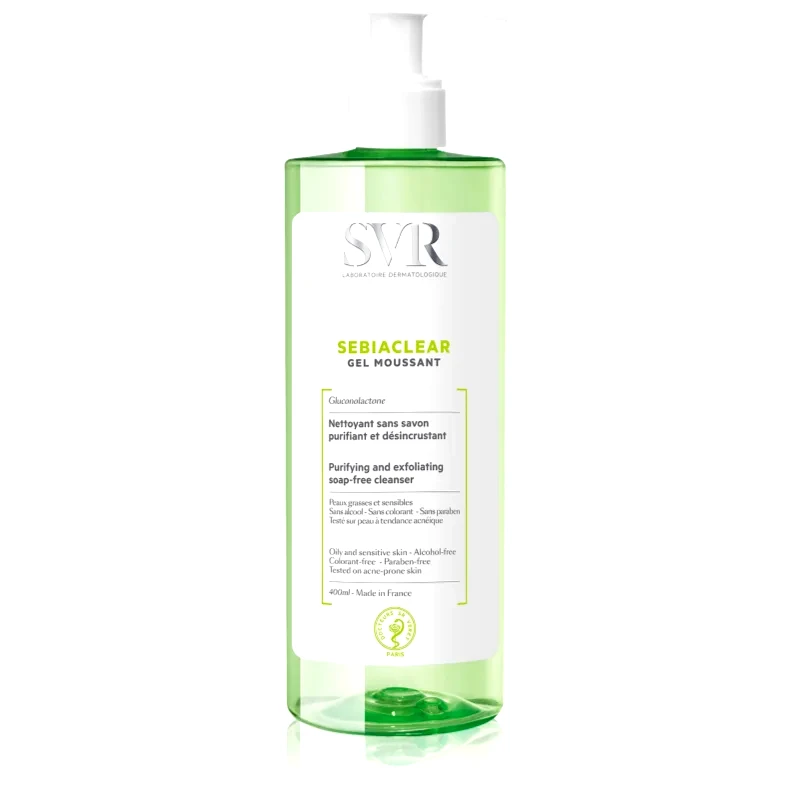 SVR SVR Sebiaclear Gel Moussant καθαριστικό αφρώδες τζελ για λιπαρή και προβληματική επιδερμίδα 400 ml