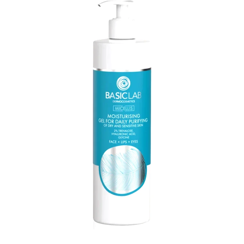 BasicLab BasicLab Dermocosmetics Micellis ενυδατικό καθαριστικό τζελ για ξηρή και ευαίσθητη επιδερμίδα 300 ml