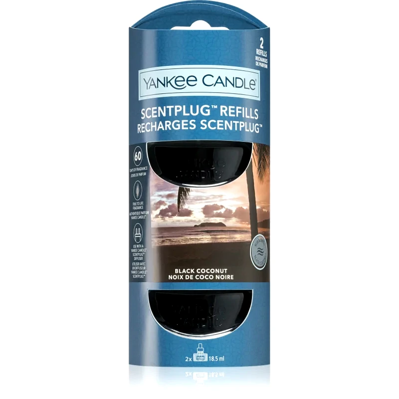Yankee Candle Yankee Candle Black Coconut ανταλλακτικό για διαχυτές αρώματος 2x18,5 ml