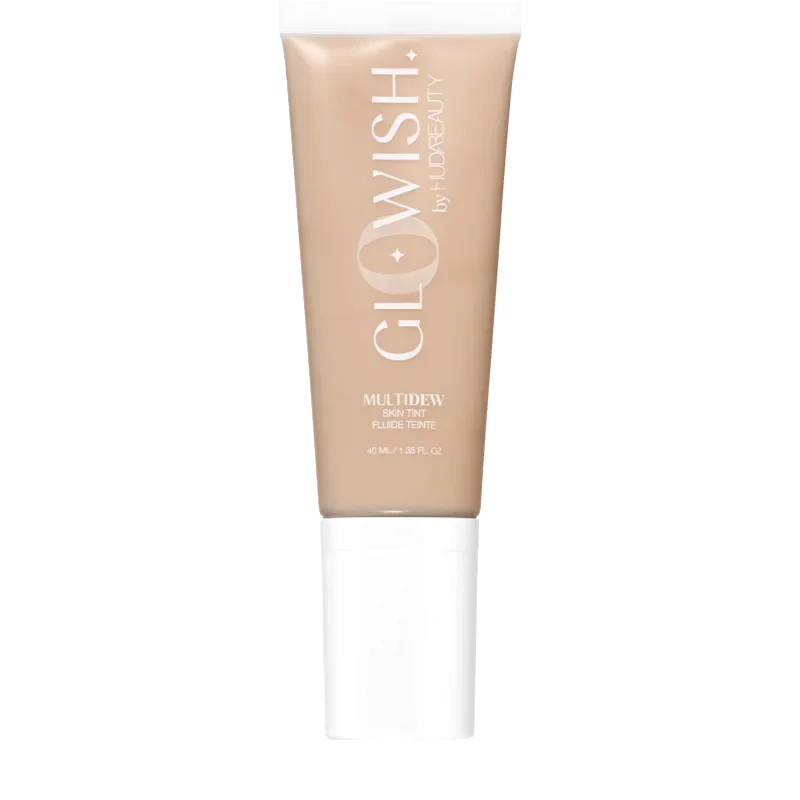 Huda Beauty Huda Beauty Glo Wish Multidew ενυδατικό μεικ απ για λαμπρότητα και λείανση επιδερμίδας απόχρωση Fair Light 40 μλ