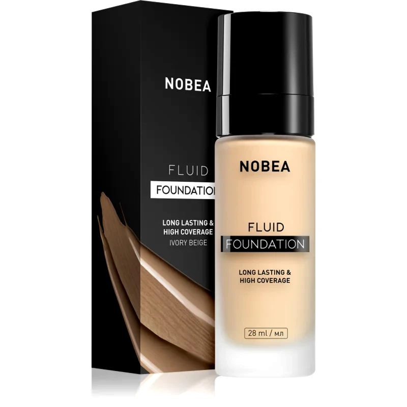 NOBEA NOBEA Day-to-Day Fluid Foundation μακράς διαρκείας μεικ απ απόχρωση 02 Ivory beige 28 ml