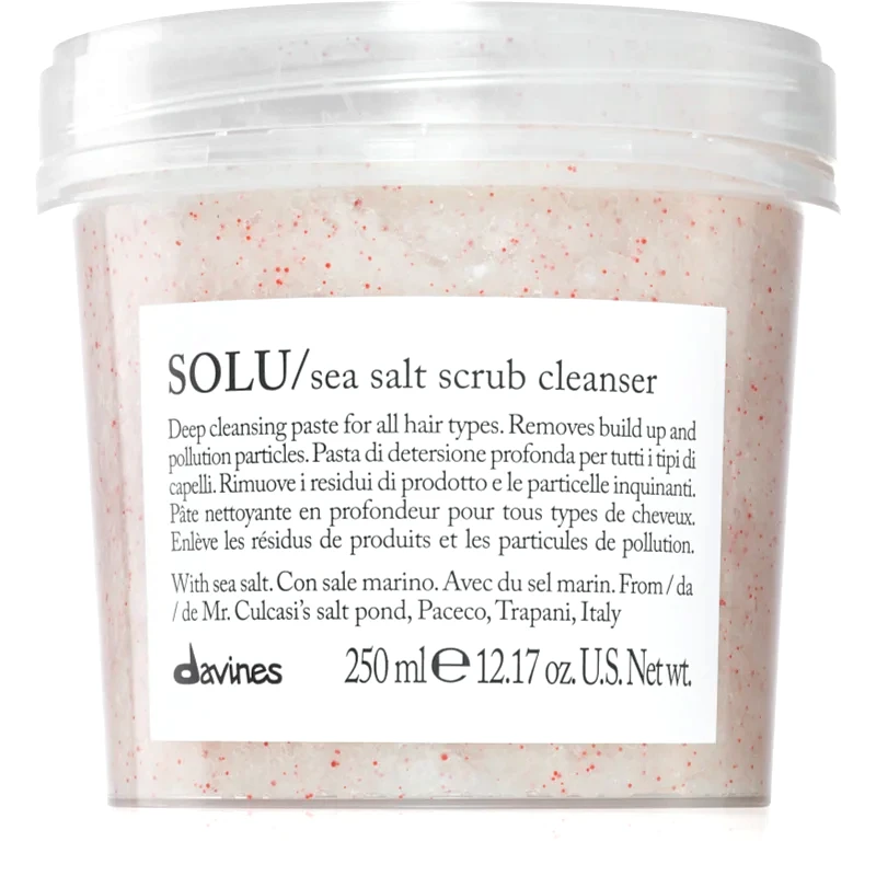 Davines Davines Essential Haircare SOLU Sea Salt Scrub Cleanser καθαριστική απολέπιση για όλους τους τύπους μαλλιών 250 ml