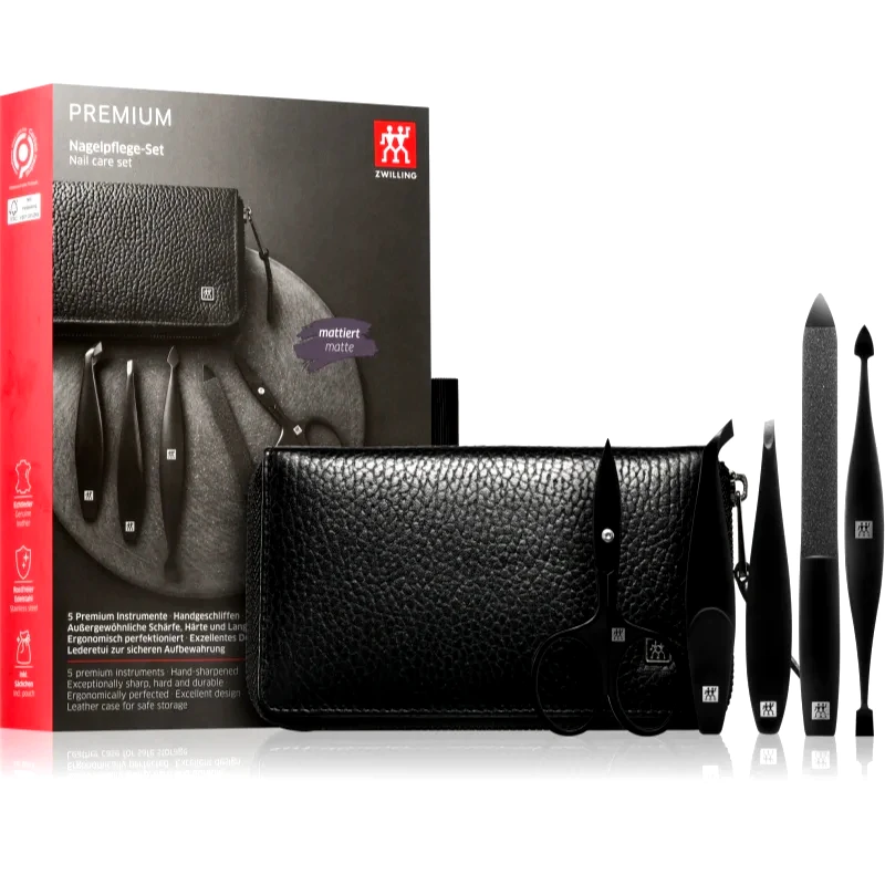 Zwilling Zwilling Premium Black σετ μανικιούρ για άντρες