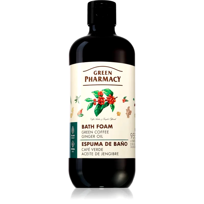 Green Pharmacy Green Pharmacy Green coffee & Ginger Oil Bath Foam αφρόλουτρο μπάνιου 500 ml