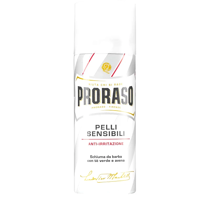 Proraso Proraso White αφρός ξυρίσματος για ευαίσθητη επιδερμίδα 50 ml