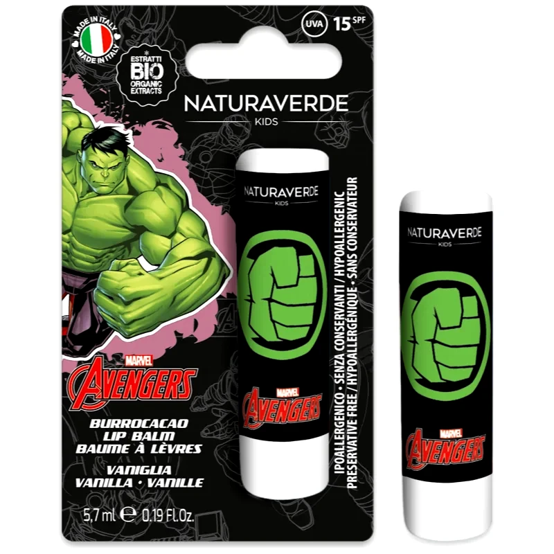 Marvel Marvel Avengers Lip Balm Βάλσαμο για χείλη για παιδιά Vanilla SPF 15 5,7 ml
