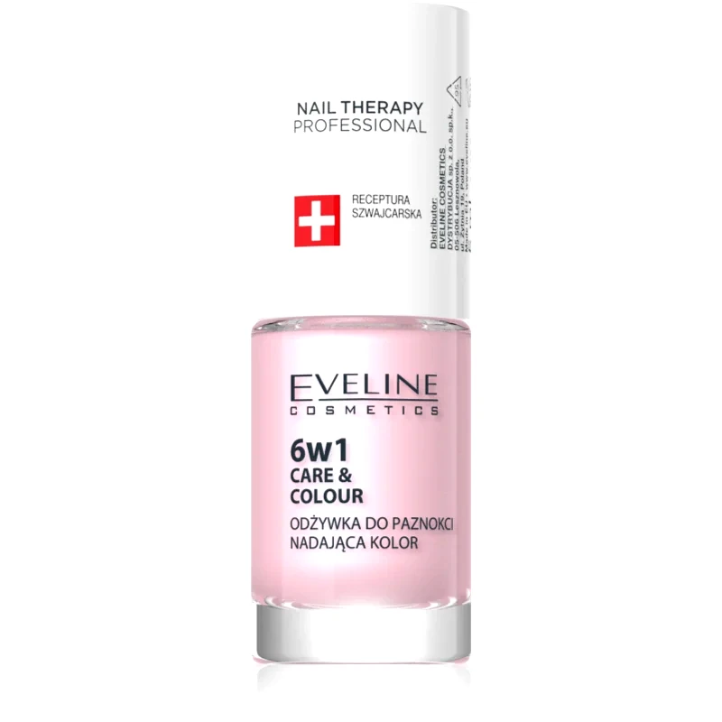 Eveline Cosmetics Eveline Cosmetics Nail Therapy Care & Colour μαλακτικό για τα νύχια 6 σε 1 απόχρωση Pink 5 ml