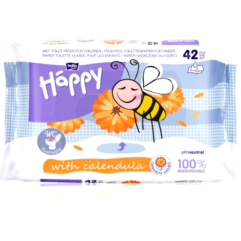 Bella Baby Happy BELLA Baby Happy Calendula υγρό χαρτί υγείας με καλέντουλα για παιδιά 42 τμχ