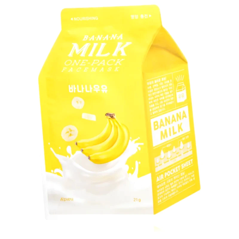 A’pieu A’pieu One-Pack Milk Mask Banana υφασμάτινη μάσκα θρέψης 21 ml
