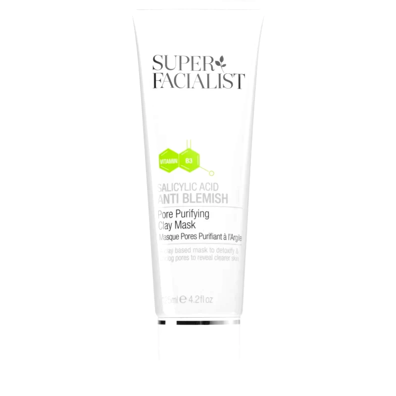 Super Facialist Super Facialist Salicylic Acid Anti Blemish μάσκα άργιλου με αποτοξινωτικό αποτέλεσμα 125 ml