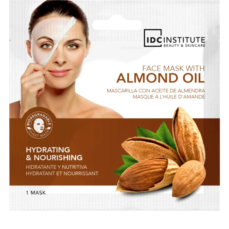 IDC INSTITUTE IDC Institute Almond Oil Υφασμάτινη μάσκα προσώπου μίας χρήσης 1 τμχ