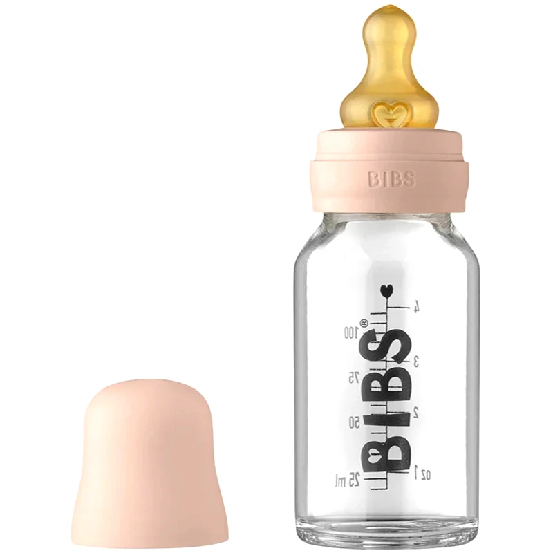 BIBS BIBS Baby Glass Bottle 110 ml μπιμπερό Blush 110 ml