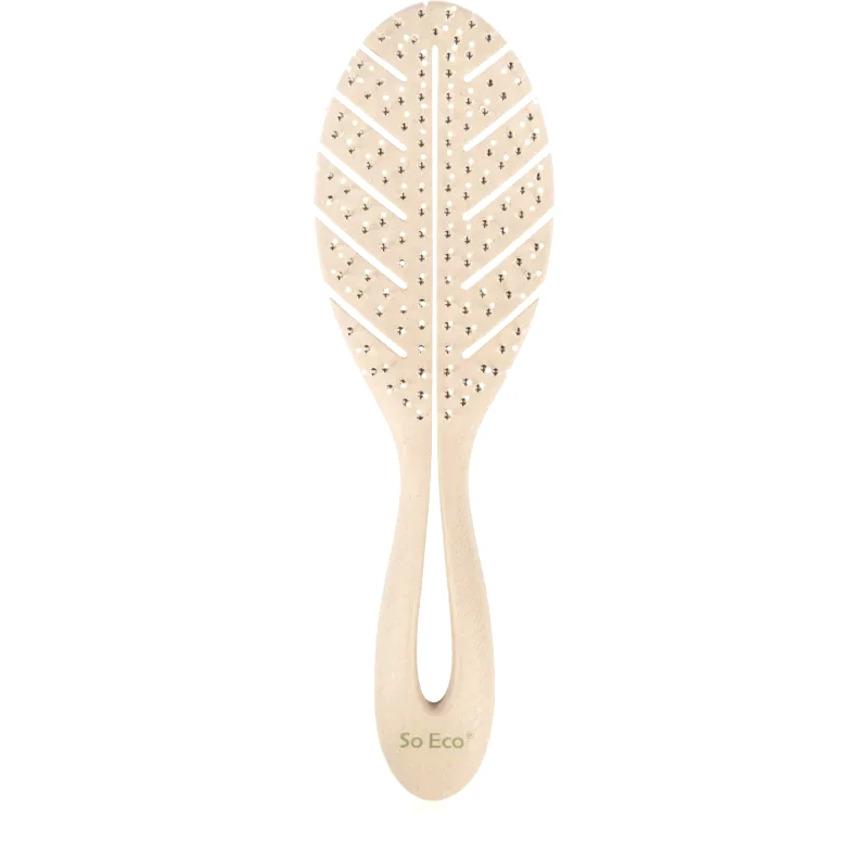 So Eco Biodegradable Detangling Leaf Brush βούρτσα που μπορεί να κομποστοποιηθεί για νωπά μαλλιά 1 τμχ φωτογραφία