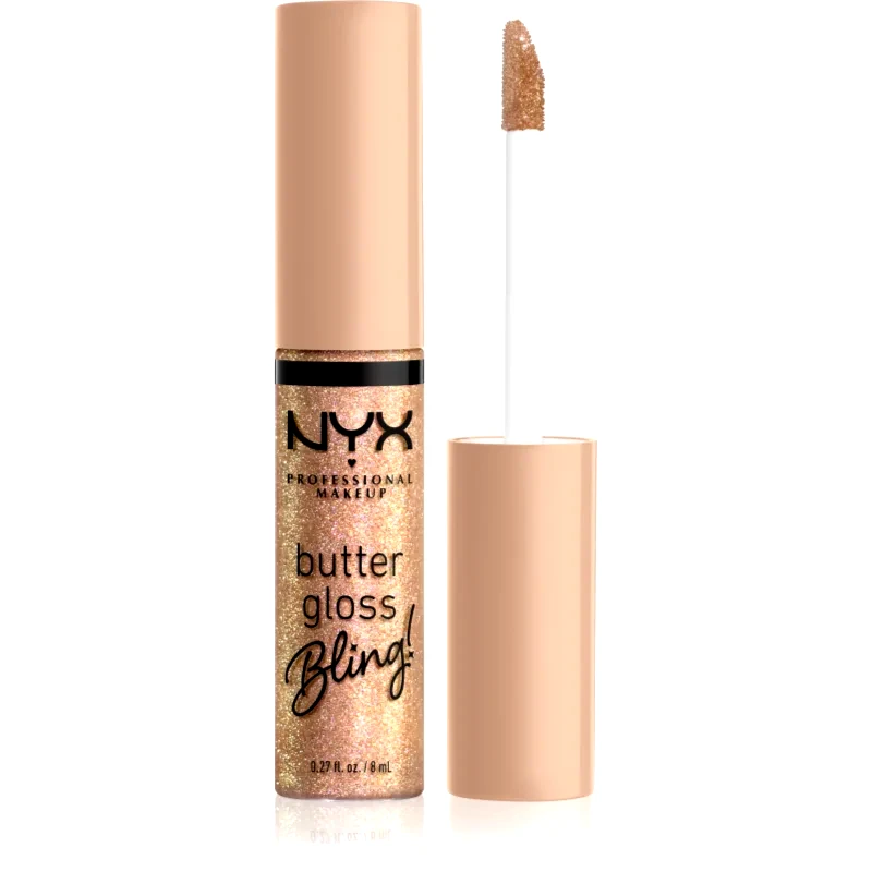 NYX Professional Makeup NYX Professional Makeup Butter Gloss Bling λιπ γκλος αστραφτερό απόχρωση 01 Bring The Bling 8 ml