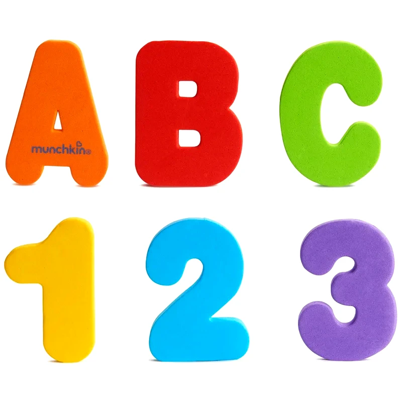 Munchkin Munchkin Bath Learn Letters & Numbers παιχνίδι νερού 18 m+ 36 τμχ