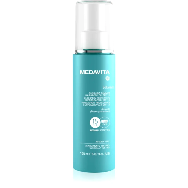 Medavita Medavita Solarich Sunshine Summer Hair&Body Oil προστατευτικό λάδι για σώμα και μαλλιά SPF 15 150 ml