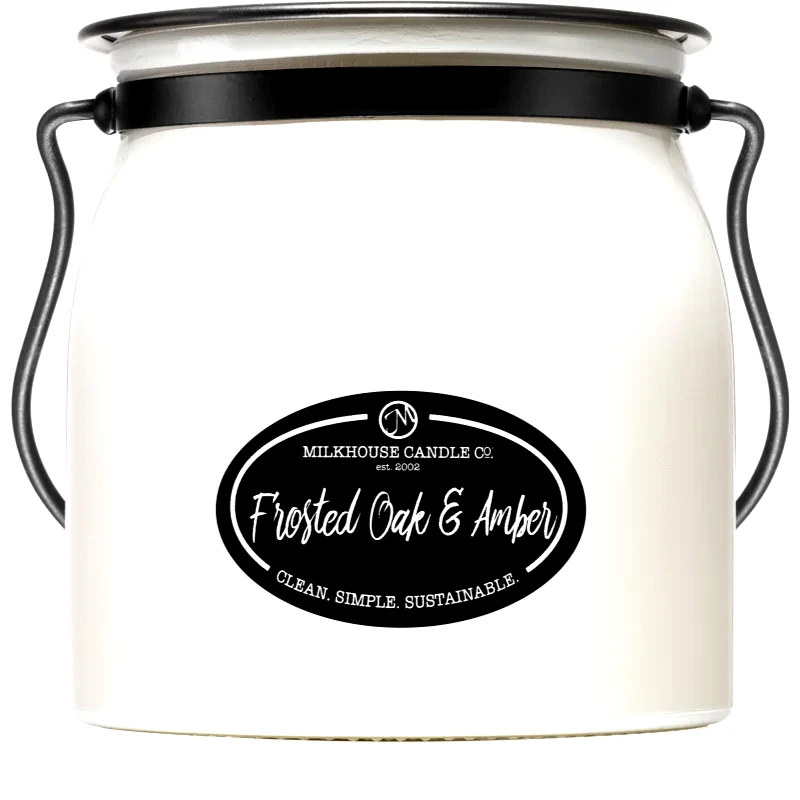 Milkhouse Candle Co. Milkhouse Candle Co. Creamery Frosted Oak & Amber αρωματικό κερί Butter Jar 454 γρ