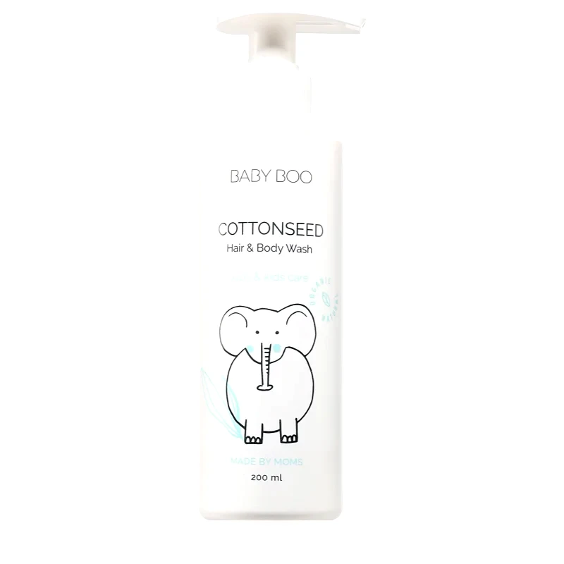 Baby Boo Baby Boo COTTONSEED Hair and Body Wash σαμπουάν και τζελ για ντους για παιδιά από τη γέννηση 200 ml