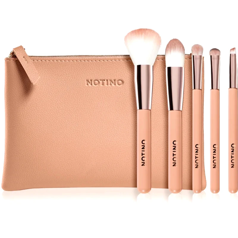 Notino Notino Glamour Collection Travel Brush Set with Pouch σετ πινέλων ταξιδιού με τσαντάκι