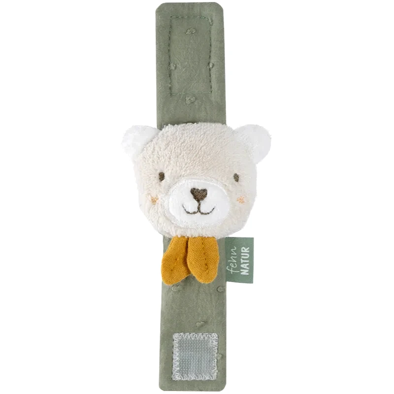 BABY FEHN BABY FEHN fehnNATUR Wrist Rattle Bear κουδουνίστρα χεριού 1 τμχ