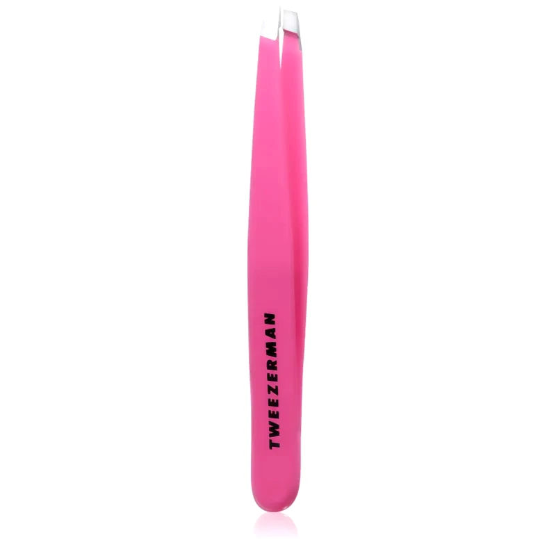 Tweezerman Tweezerman Studio Collection τσιμπίδα με λοξό τέλος Pink 1 τμχ