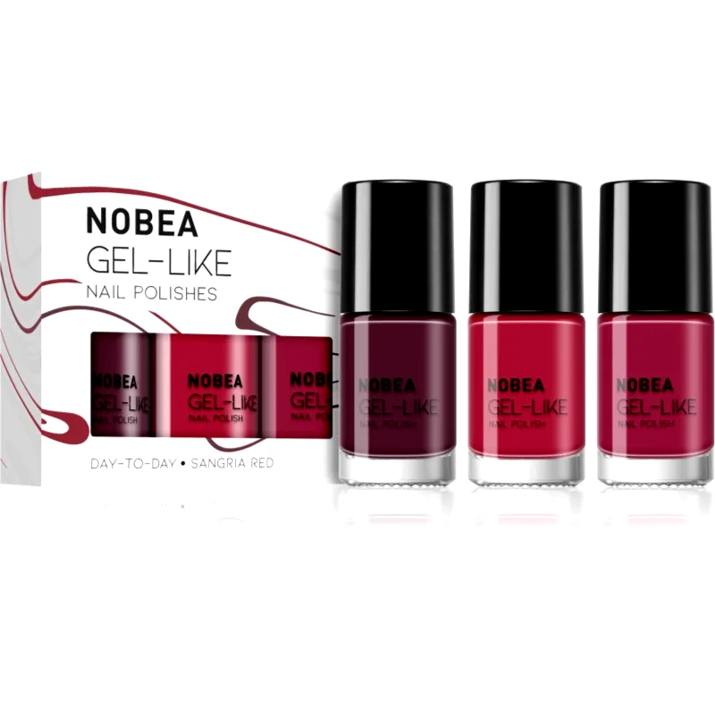 NOBEA NOBEA Day-to-Day Fresh Frost Set Σετ βερνίκι νυχιών Sangria red