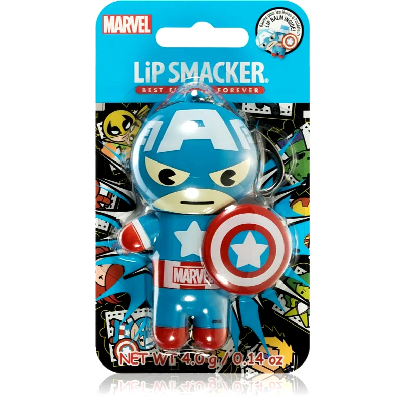 Lip Smacker Lip Smacker Marvel Captain America Βάλσαμο για χείλη γεύση Red, White & Blue-Berry 4 γρ