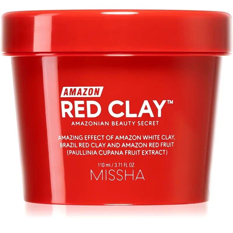 Missha Missha Amazon Red Clay™ Μάσκα καθαρισμού για μείωση του σμήγματος και ελαχιστοποίηση των πόρων με άργιλο 110 ml