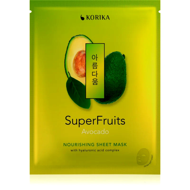 KORIKA KORIKA SuperFruits Avocado - Nourishing Sheet Mask υφασμάτινη μάσκα θρέψης Avocado 25 γρ
