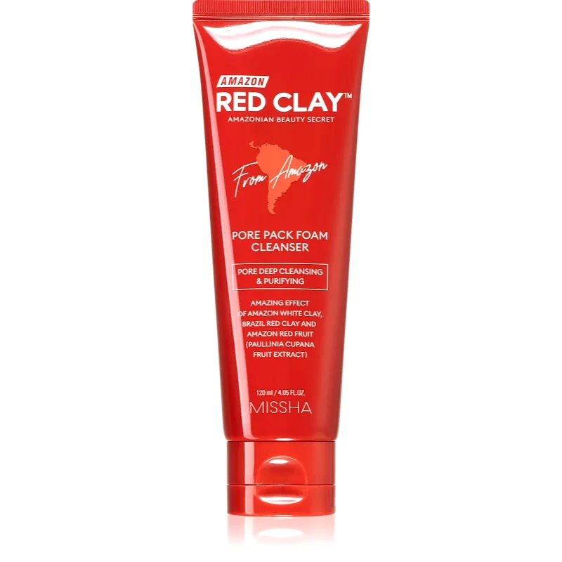 Missha Missha Amazon Red Clay™ αφρός για βαθύ καθαρισμό με άργιλο 120 μλ