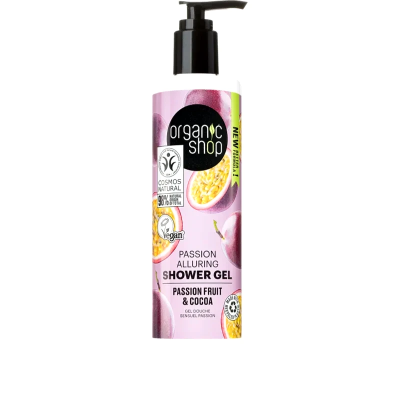 Organic Shop Organic Shop Passion Fruit & Cocoa μεθυστικό τζελ ντους 280 ml