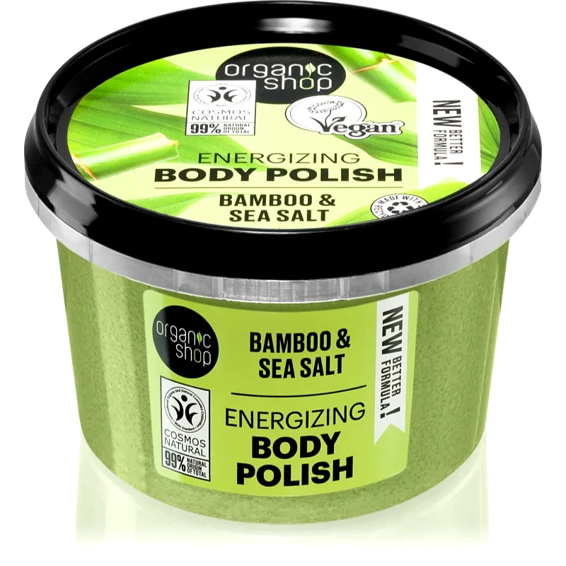 Organic Shop Organic Shop Organic Bamboo & Sea Salt ενεργοποιητική απολέπιση σώματος 250 ml