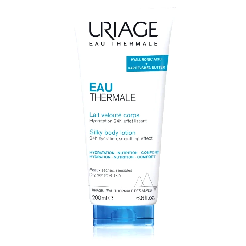 Uriage Uriage Eau Thermale Silky Body Lotion μεταξένιο γαλάκτωμα σώματος για ξηρό και ευαίαισθητο δέρμα 200 ml