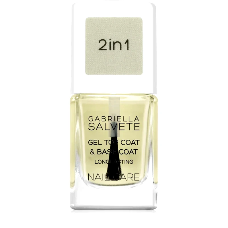 Gabriella Salvete Gabriella Salvete Nail Care Top & Base Coat βάση και τοπ βερνίκι νυχιών με υφή τζέλ 11 ml