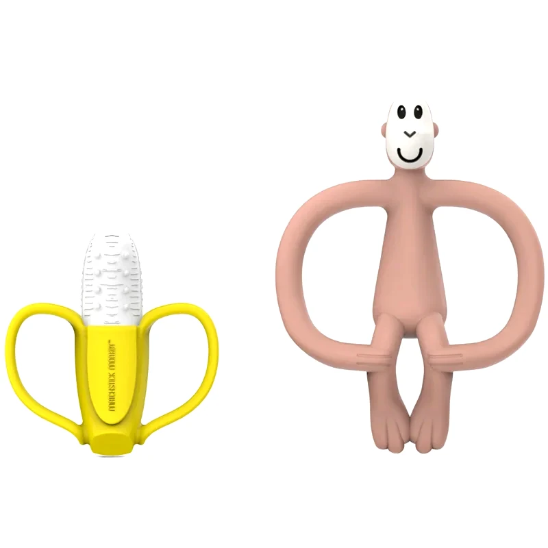 Matchstick Monkey Matchstick Monkey Banana Soother & Monkey Teether σετ δώρου για παιδιά 1 τμχ
