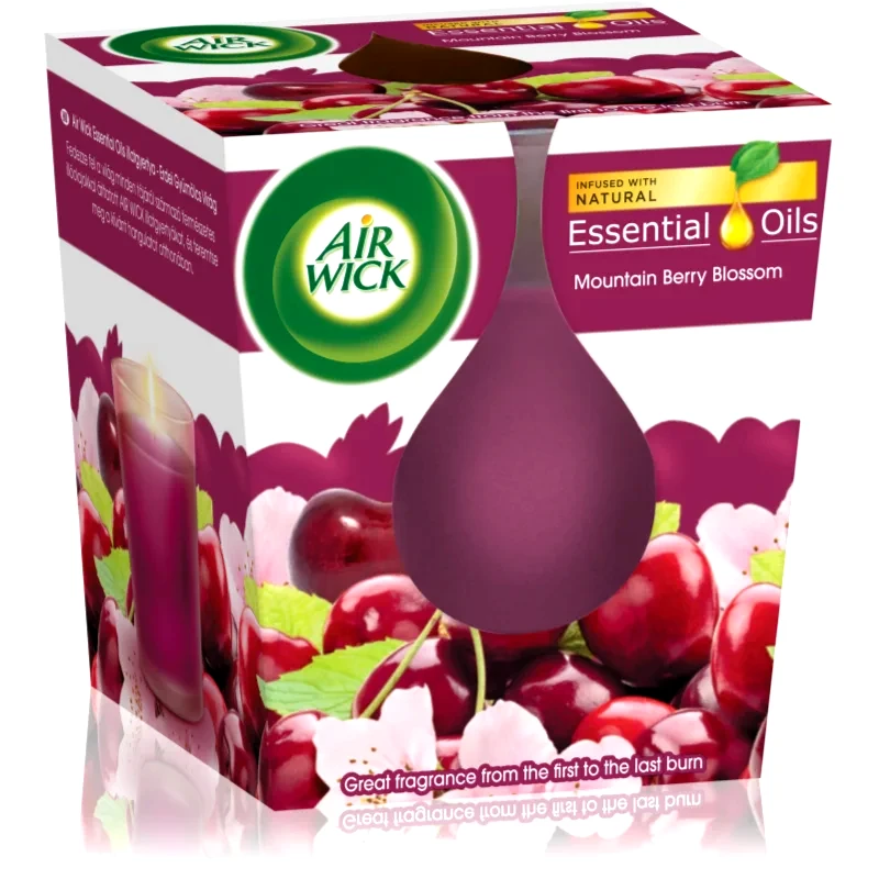 Air Wick Air Wick Essential Oil Mountain Berry Blossom αρωματικό κερί 105 γρ