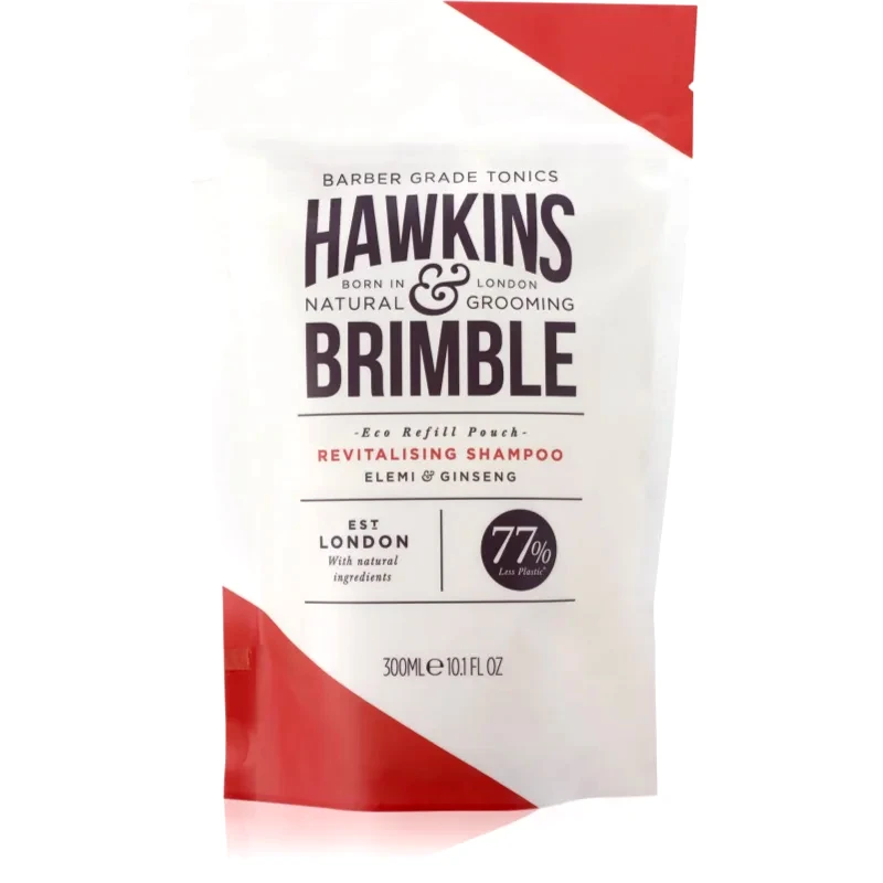 Hawkins & Brimble Hawkins & Brimble Revitalising Shampoo Eco Refill Pouch αναζωογονητικό σαμπουάν για άντρες ανταλλακτική γέμιση 300 ml