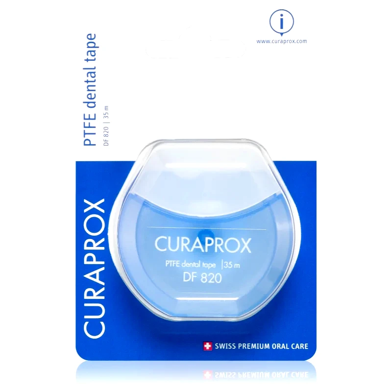 Curaprox Curaprox PTFE Dental Tape DF 820 οδοντική τανία με τεφλόν επικάλυψη 35 μ