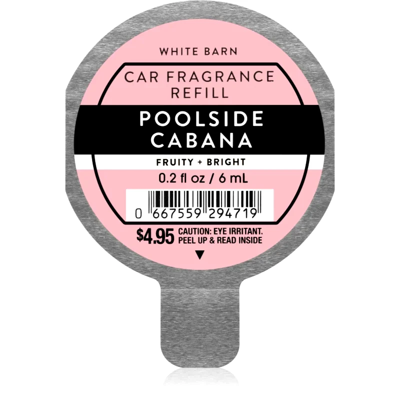 Bath & Body Works Bath & Body Works Poolside Cabana άρωμα για αυτοκίνητο ανταλλακτικό 6 ml