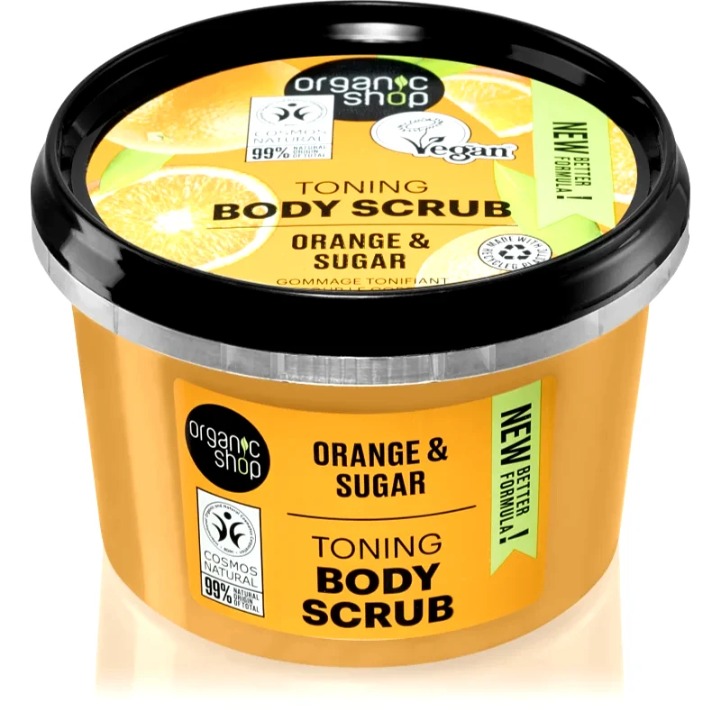 Organic Shop Organic Shop Orange & Sugar πίλινγκ για τόνωση για το σώμα 250 ml