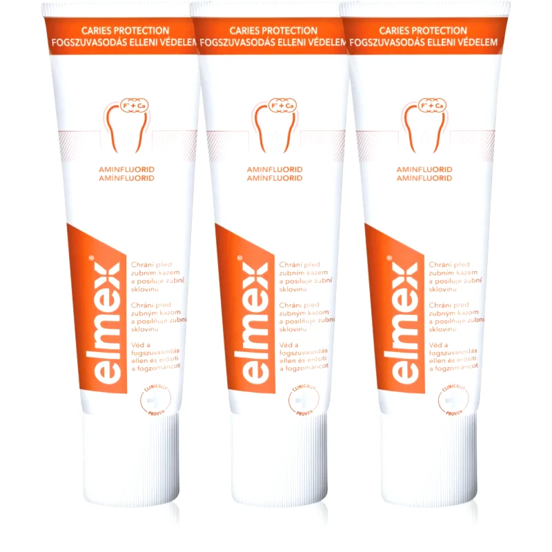 Elmex Elmex Caries Protection οδοντόκρεμα για προστασία από την τερηδόνα με φθόριο 3x75 ml