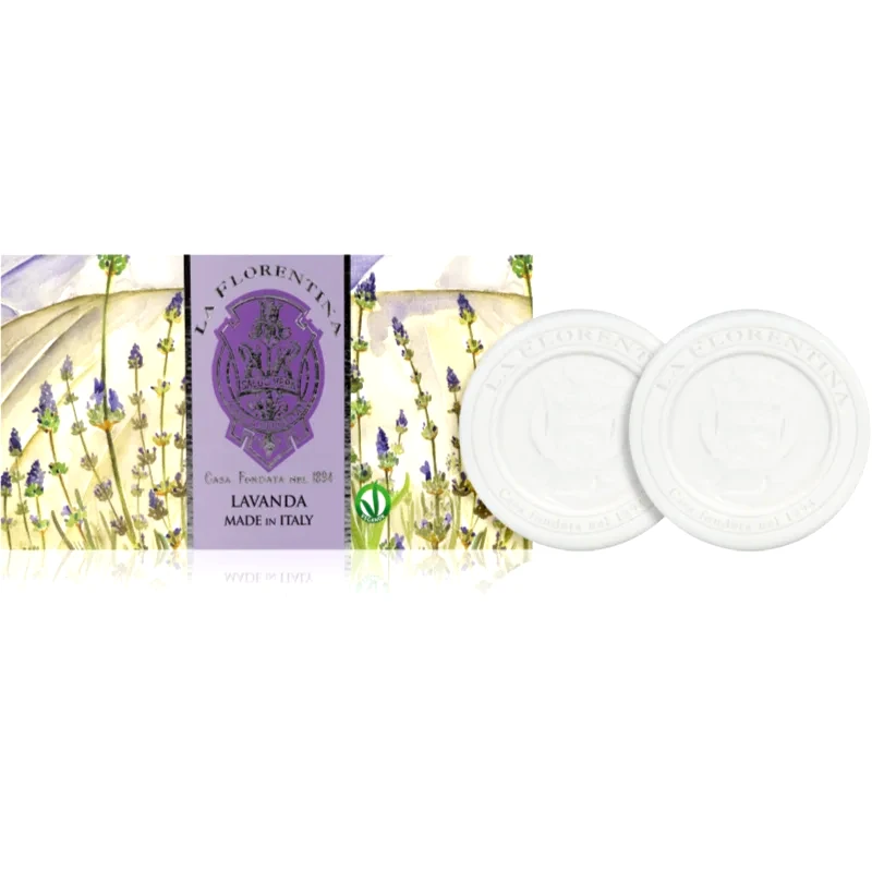 La Florentina La Florentina Lavender Sculpted Soap φυσικό στερεό σαπούνι 2x115 γρ