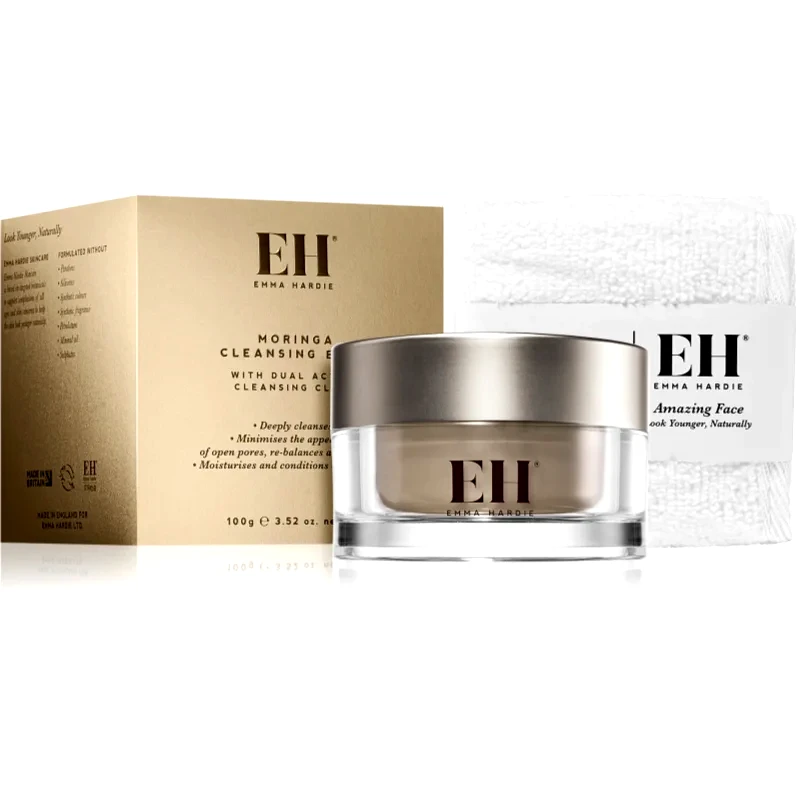Emma Hardie Emma Hardie Amazing Face Moringa Cleansing Balm βάλσαμο για βαθύ καθαρισμό + σφουγγαράκι 100 γρ