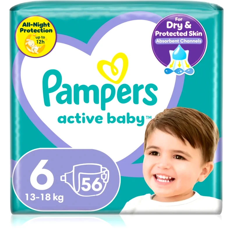 Pampers Pampers Active Baby Size 6 πάνες μίας χρήσης 13-18 kg 56 τμχ