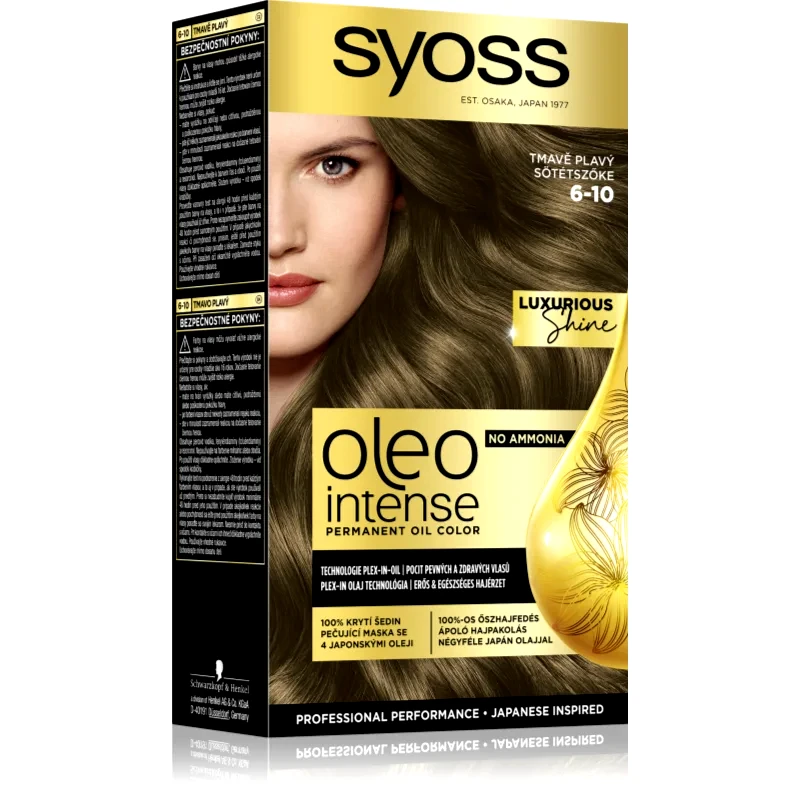 Syoss Syoss Oleo Intense μόνιμη βαφή μαλλιών με έλαιο απόχρωση 6-10 Dark Blond 1 τμχ