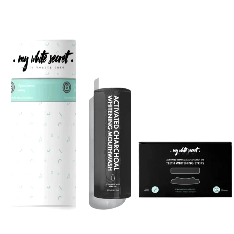 My White Secret My White Secret Gift Pack Active Charcoal Σετ οδοντιατρικής φροντίδας