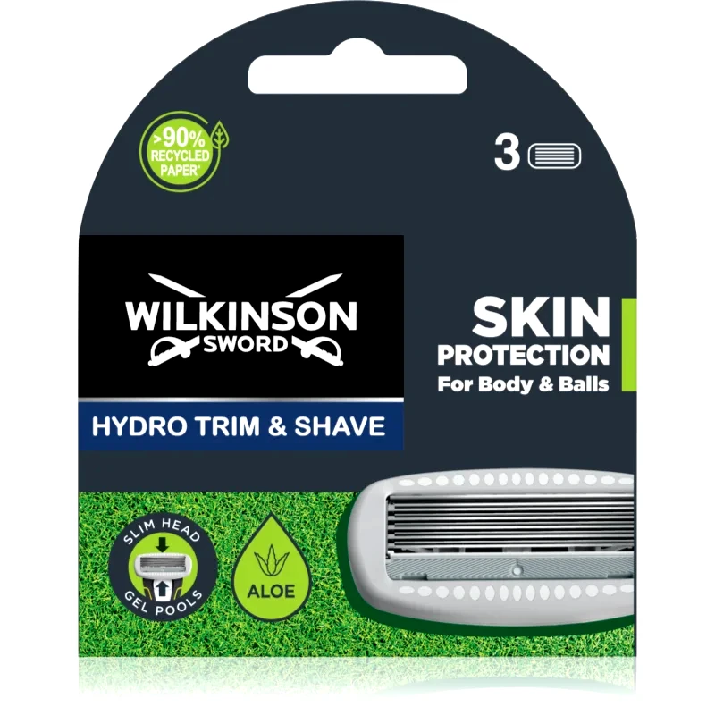 Wilkinson Sword Hydro Trim and Shave Skin Protection For Body and Balls ανταλλακτική κεφαλή 3 τμχ φωτογραφία
