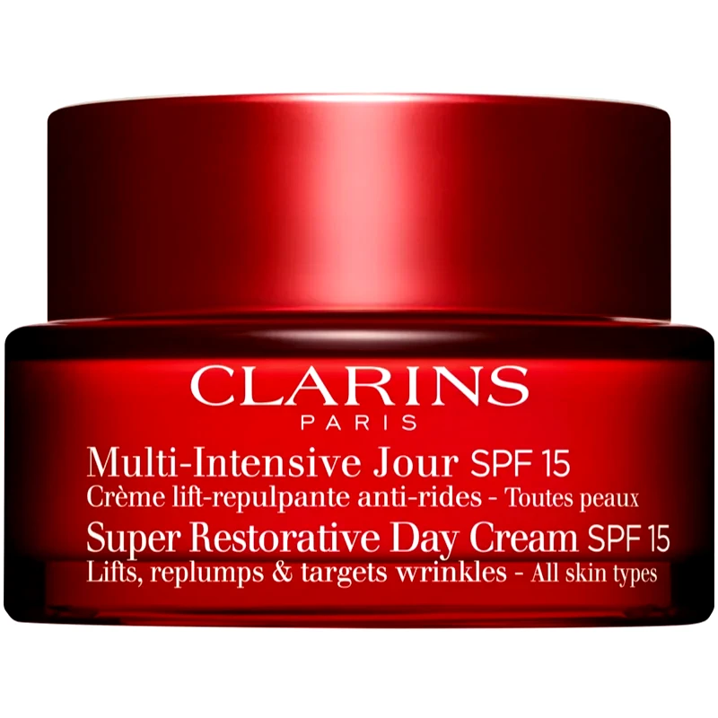 Clarins Clarins Super Restorative Day Cream SPF 15 κρέμα ημέρας για όλους τους τύπους επιδερμίδας SPF 15 50 ml